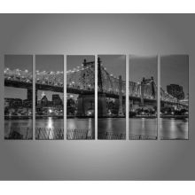 6 pcs London Bridge prints onto canvas Black & White PAINTING Decals for Home,Hotel Office Shop